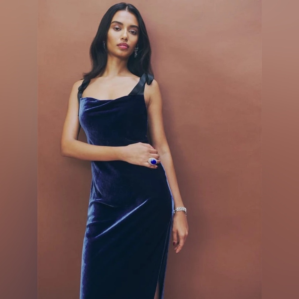 Reformation Nya Velvet Dress